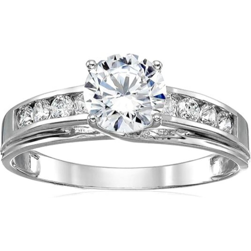 Solid 925 Sterling Silver Engagement Ring Solitai… - image 4